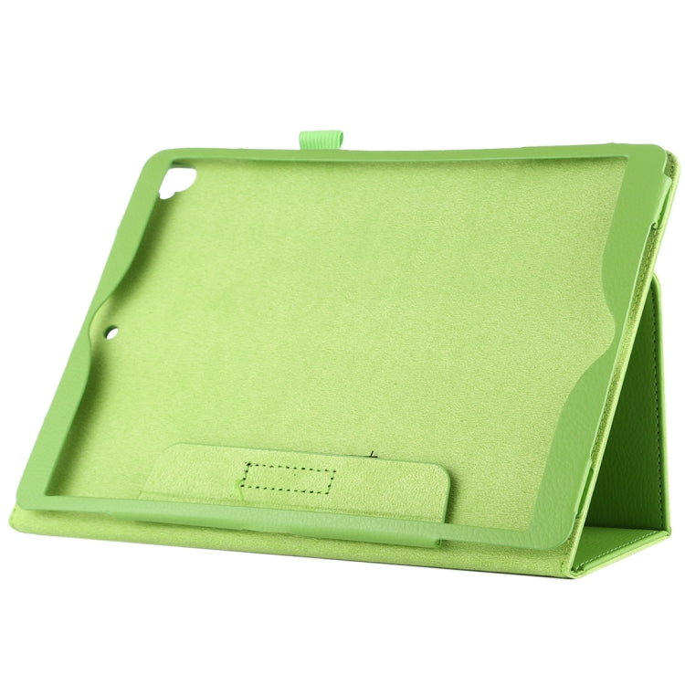 For iPad 10.5 / iPad 10.2 2021 / 2020 / 2019 Litchi Texture Horizontal Flip Leather Case with Holder(Green)