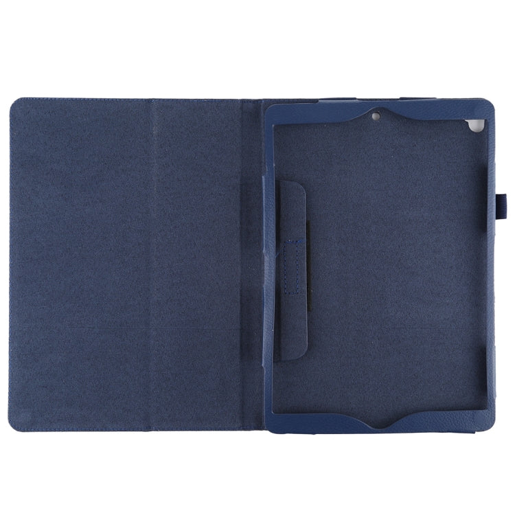 For iPad 10.5 / iPad 10.2 2021 / 2020 / 2019 Litchi Texture Horizontal Flip Leather Case with Holder(Blue)