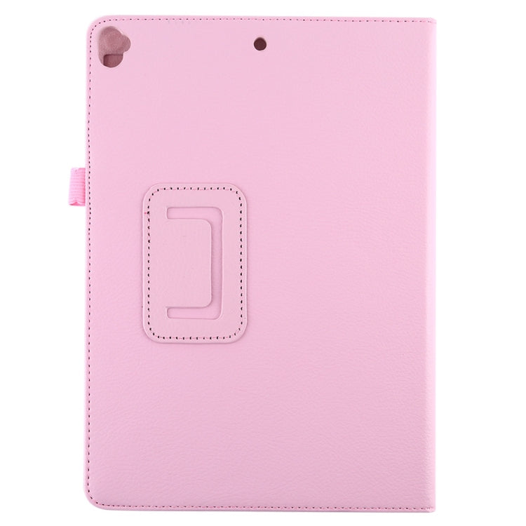 For iPad 10.5 / iPad 10.2 2021 / 2020 / 2019 Litchi Texture Horizontal Flip Leather Case with Holder(Pink)