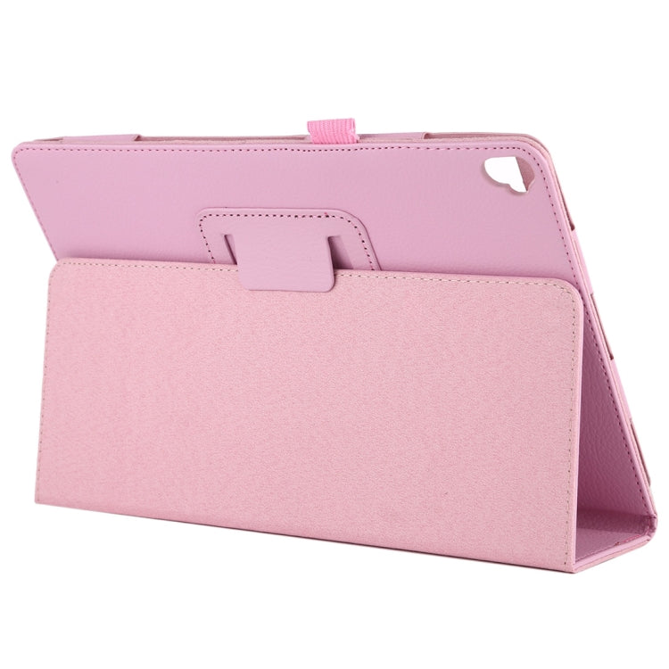 For iPad 10.5 / iPad 10.2 2021 / 2020 / 2019 Litchi Texture Horizontal Flip Leather Case with Holder(Pink)