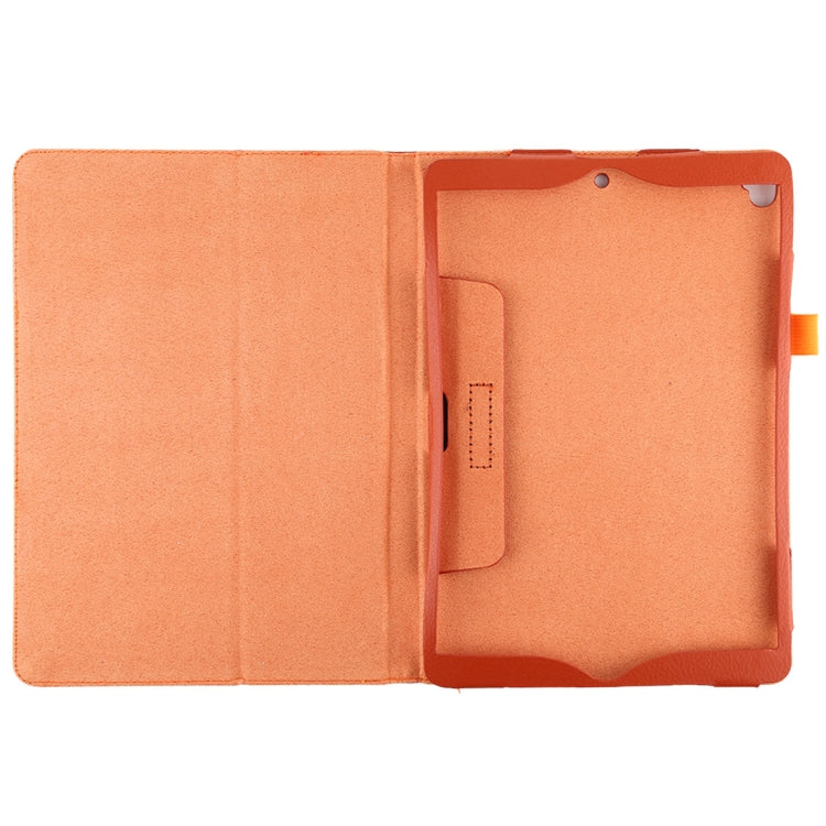 For iPad 10.5 / iPad 10.2 2021 / 2020 / 2019 Litchi Texture Horizontal Flip Leather Case with Holder(Orange)