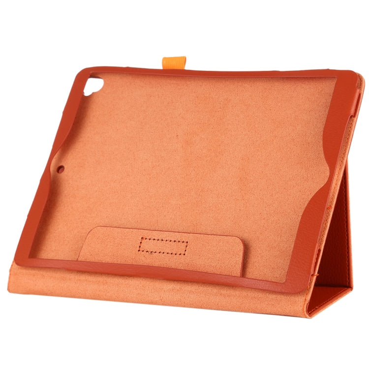 For iPad 10.5 / iPad 10.2 2021 / 2020 / 2019 Litchi Texture Horizontal Flip Leather Case with Holder(Orange)