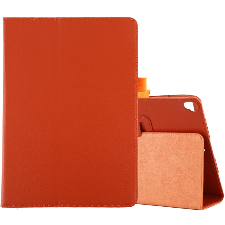 For iPad 10.5 / iPad 10.2 2021 / 2020 / 2019 Litchi Texture Horizontal Flip Leather Case with Holder(Orange)
