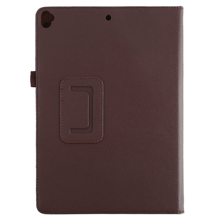 For iPad 10.5 / iPad 10.2 2021 / 2020 / 2019 Litchi Texture Horizontal Flip Leather Case with Holder(Brown)