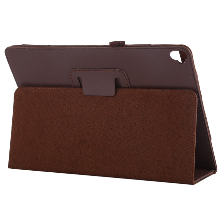 For iPad 10.5 / iPad 10.2 2021 / 2020 / 2019 Litchi Texture Horizontal Flip Leather Case with Holder(Brown)