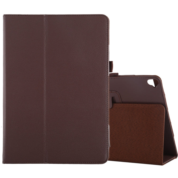For iPad 10.5 / iPad 10.2 2021 / 2020 / 2019 Litchi Texture Horizontal Flip Leather Case with Holder(Brown)