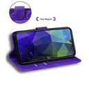 For OPPO Reno5 Z Tiger Embossing Pattern Horizontal Flip Leather Case with Holder & Card Slots & Wallet(Purple)