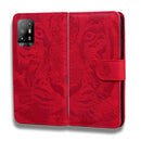 For OPPO Reno5 Z Tiger Embossing Pattern Horizontal Flip Leather Case with Holder & Card Slots & Wallet(Black)