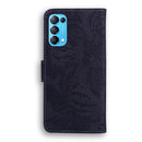 For OPPO Reno 5 4G / Reno 5 5G Tiger Embossing Pattern Horizontal Flip Leather Case with Holder & Card Slots & Wallet(Black)