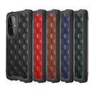 For Huawei P50 3D Embossed PU + PC + TPU Skidproof Shockproof Case(Red)