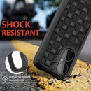 For Huawei P50 3D Embossed PU + PC + TPU Skidproof Shockproof Case(Red)