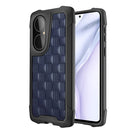 For Huawei P50 3D Embossed PU + PC + TPU Skidproof Shockproof Case(Blue)