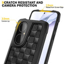 For Huawei P50 3D Embossed PU + PC + TPU Skidproof Shockproof Case(Brown)