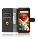 For Blackview BV6600 Solid Color Skin Feel Magnetic Buckle Horizontal Flip Calf Texture PU Leather Case with Holder & Card Slots & Wallet(Black)