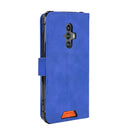For Blackview BV6600 Solid Color Skin Feel Magnetic Buckle Horizontal Flip Calf Texture PU Leather Case with Holder & Card Slots & Wallet(Blue)
