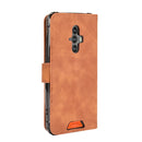 For Blackview BV6600 Solid Color Skin Feel Magnetic Buckle Horizontal Flip Calf Texture PU Leather Case with Holder & Card Slots & Wallet(Brown)