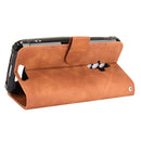 For Blackview BV6600 Solid Color Skin Feel Magnetic Buckle Horizontal Flip Calf Texture PU Leather Case with Holder & Card Slots & Wallet(Brown)