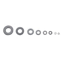 A5713 240 PCS 9 Sizes Black Carbon Steel Flat Washers Set