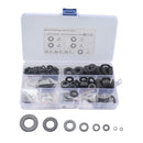 A5715 480 PCS 8 Sizes Black Carbon Steel Flat Washers Set