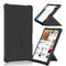 For Samsung Galaxy Tab A7 Lite 8.7 T220 / T225 Cloth Texture Multi-folding Horizontal Flip PU Leather Shockproof Case with Holder(Black)