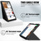 For Samsung Galaxy Tab A7 Lite 8.7 T220 / T225 Cloth Texture Multi-folding Horizontal Flip PU Leather Shockproof Case with Holder(Black)