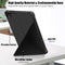 For Samsung Galaxy Tab A7 Lite 8.7 T220 / T225 Cloth Texture Multi-folding Horizontal Flip PU Leather Shockproof Case with Holder(Black)