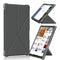 For Samsung Galaxy Tab A7 Lite 8.7 T220 / T225 Cloth Texture Multi-folding Horizontal Flip PU Leather Shockproof Case with Holder(Grey)