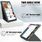 For Samsung Galaxy Tab A7 Lite 8.7 T220 / T225 Cloth Texture Multi-folding Horizontal Flip PU Leather Shockproof Case with Holder(Grey)