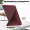 For Samsung Galaxy Tab A7 Lite 8.7 T220 / T225 Cloth Texture Multi-folding Horizontal Flip PU Leather Shockproof Case with Holder(Wine Red)