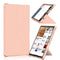 For Samsung Galaxy Tab A7 Lite 8.7 T220 / T225 Cloth Texture Multi-folding Horizontal Flip PU Leather Shockproof Case with Holder(Rose Gold)