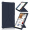 For Samsung Galaxy Tab A7 Lite 8.7 T220 / T225 Cloth Texture Multi-folding Horizontal Flip PU Leather Shockproof Case with Holder(Dark Blue)