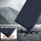For Samsung Galaxy Tab A7 Lite 8.7 T220 / T225 Cloth Texture Multi-folding Horizontal Flip PU Leather Shockproof Case with Holder(Dark Blue)