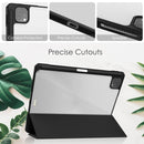 Three-folding Acrylic TPU + PU Leather Horizontal Flip Tablet Case with Holder & Pen Slot & Sleep / Wake-up Function For iPad Pro 11 (2021/2020/2018)(Black)