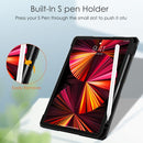 Three-folding Acrylic TPU + PU Leather Horizontal Flip Tablet Case with Holder & Pen Slot & Sleep / Wake-up Function For iPad Pro 11 (2021/2020/2018)(Black)