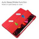 Three-folding Acrylic TPU + PU Leather Horizontal Flip Tablet Case with Holder & Pen Slot & Sleep / Wake-up Function For iPad Pro 11 (2021/2020/2018)(Red)