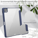 Three-folding Acrylic TPU + PU Leather Horizontal Flip Tablet Case with Holder & Pen Slot & Sleep / Wake-up Function For iPad Pro 11 (2021/2020/2018)(Blue)