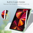 Three-folding Acrylic TPU + PU Leather Horizontal Flip Tablet Case with Holder & Pen Slot & Sleep / Wake-up Function For iPad Pro 11 (2021/2020/2018)(Mint Green)