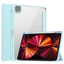 Three-folding Acrylic TPU + PU Leather Horizontal Flip Tablet Case with Holder & Pen Slot & Sleep / Wake-up Function For iPad Pro 11 (2021/2020/2018)(Sky Cloud Blue)