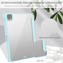 Three-folding Acrylic TPU + PU Leather Horizontal Flip Tablet Case with Holder & Pen Slot & Sleep / Wake-up Function For iPad Pro 11 (2021/2020/2018)(Sky Cloud Blue)
