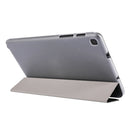 Silk Texture Three-fold Horizontal Flip Leather Case with Holder For Samsung Galaxy Tab A7 Lite 8.7 T220 / T225(Black)