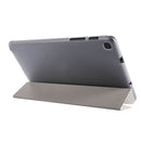 Silk Texture Three-fold Horizontal Flip Leather Case with Holder For Samsung Galaxy Tab A7 Lite 8.7 T220 / T225(White)