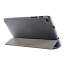 Silk Texture Three-fold Horizontal Flip Leather Case with Holder For Samsung Galaxy Tab A7 Lite 8.7 T220 / T225(Purple)