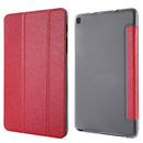 Silk Texture Three-fold Horizontal Flip Leather Case with Holder For Samsung Galaxy Tab A7 Lite 8.7 T220 / T225(Red)