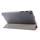 Silk Texture Three-fold Horizontal Flip Leather Case with Holder For Samsung Galaxy Tab A7 Lite 8.7 T220 / T225(Red)