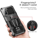 For Samsung Galaxy S21 FE Armor Warrior Shockproof PC + TPU Protective Case(Black)