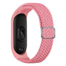 For Xiaomi Mi Band 6 / 5 / 4 / 3 Adjustable Nylon Braided Elasticity Watch Band(Pink)