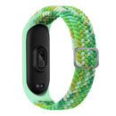 For Xiaomi Mi Band 6 / 5 / 4 / 3 Adjustable Nylon Braided Elasticity Watch Band (Colorful Green)