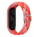 For Xiaomi Mi Band 6 / 5 / 4 / 3 Adjustable Nylon Braided Elasticity Watch Band(Colorful Red)