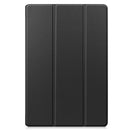 For Samsung Galaxy Tab S7 Lite T730 / T735 / Tab S7 FE T736 Custer Texture Horizontal Flip Leather Case with Three-folding Holder & Sleep / Wake-up Function(Black)