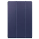 For Samsung Galaxy Tab S7 Lite T730 / T735 / Tab S7 FE T736 Custer Texture Horizontal Flip Leather Case with Three-folding Holder & Sleep / Wake-up Function(Dark Blue)